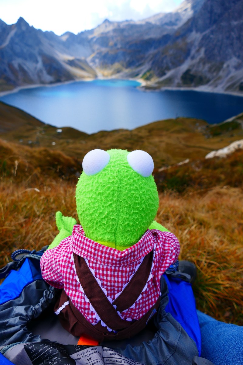reservoir dam lüner lake kermit frog green doll 4k