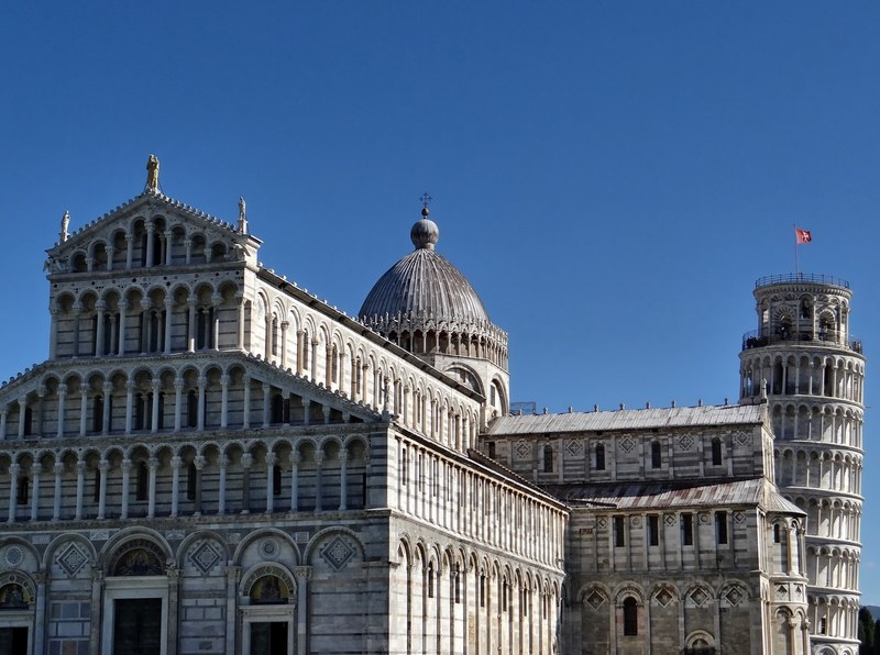 pisa leaning tower dom tuscany architecture 4k