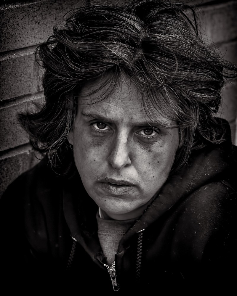 people homeless woman street poverty life person 4k