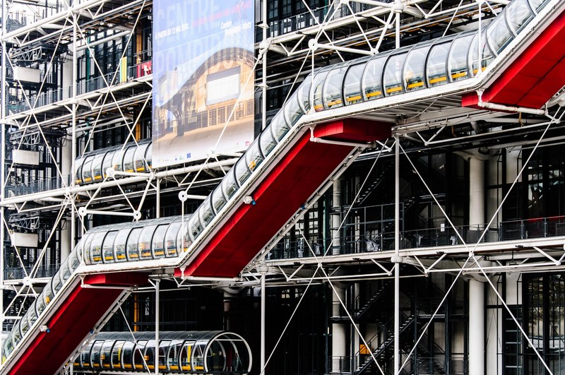 paris architecture france center pompidou building 4k
