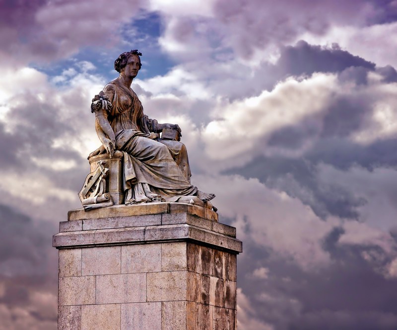 paris france monument sculpture abundantia 4k