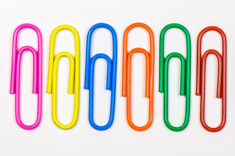 paperclip clip office office accessories color 4k