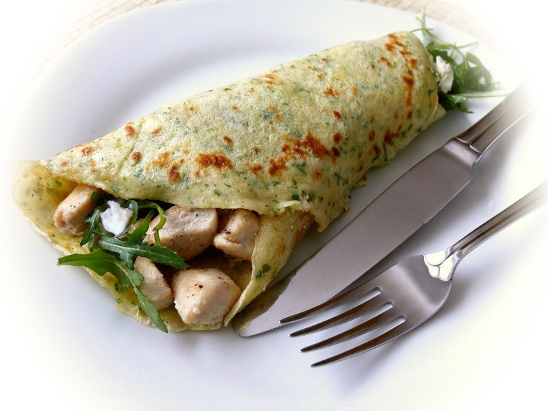 pancake crêpes filled eat hearty 4k