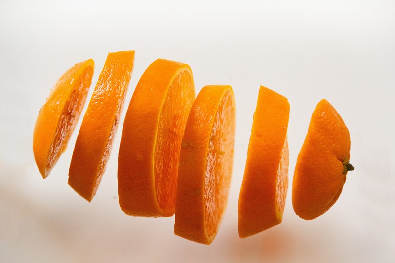 orange food juicy fruit cut into slices disc 4k