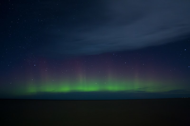 northern lights sky night aurora green astronomy 4k
