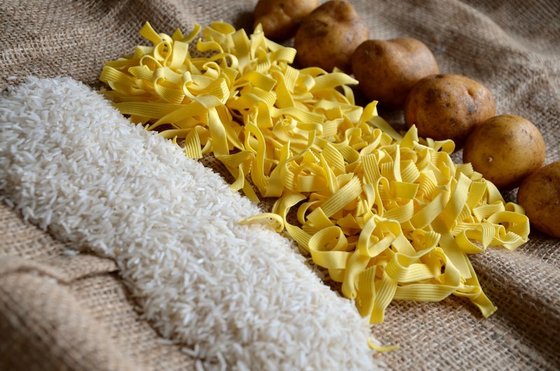noodles rice potatoes food eat staple food 4k