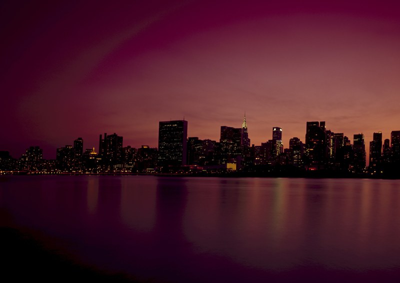 new york city skyline dusk manhattan urban city 4k