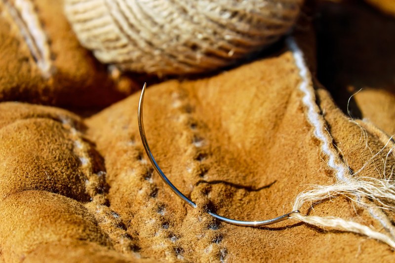 needle round needle metal cord leather sew 4k