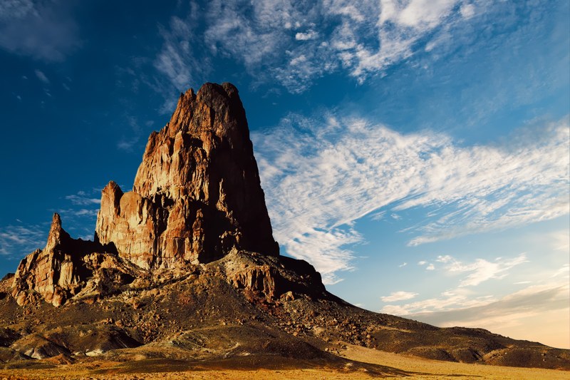 mountain desert landscape nature arizona sky 4k