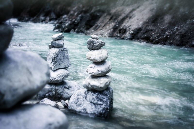 mood nature river water flow spring forest path 4k