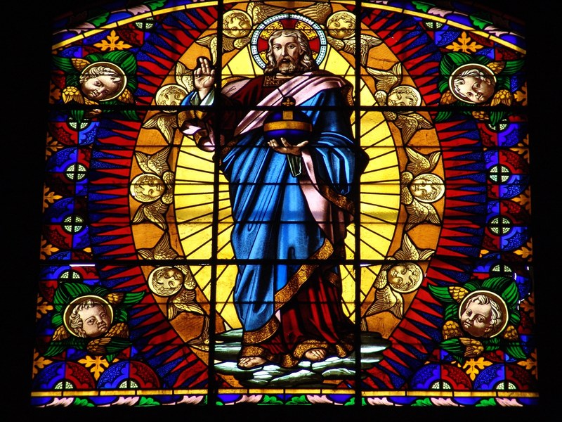 montalcino church church window stained glass 4k