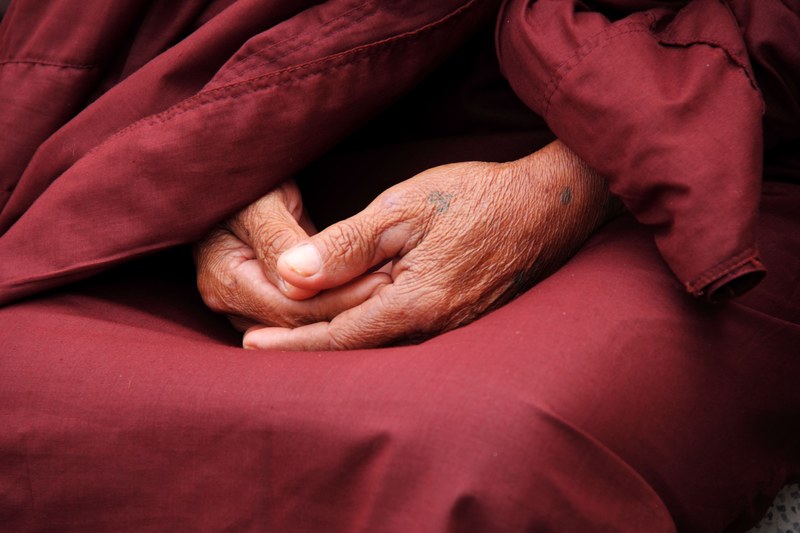 monk hands faith person male pray religion man 4k
