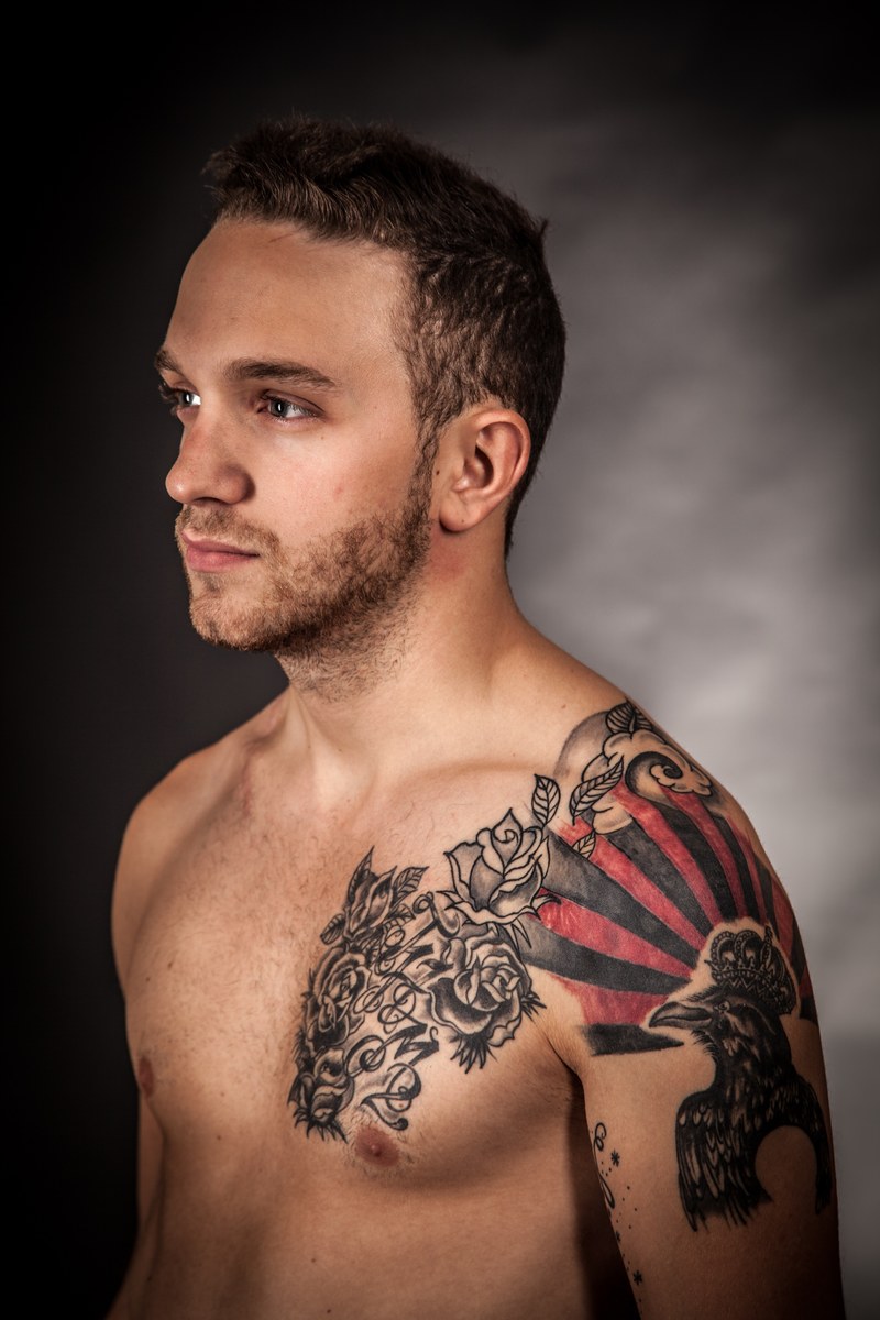 model tattoo art light artistically color modern 4k