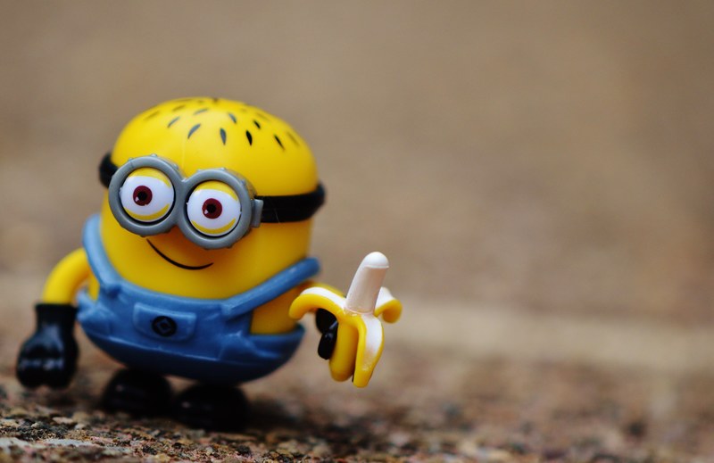 minion funny toys children figure yellow cute 4k