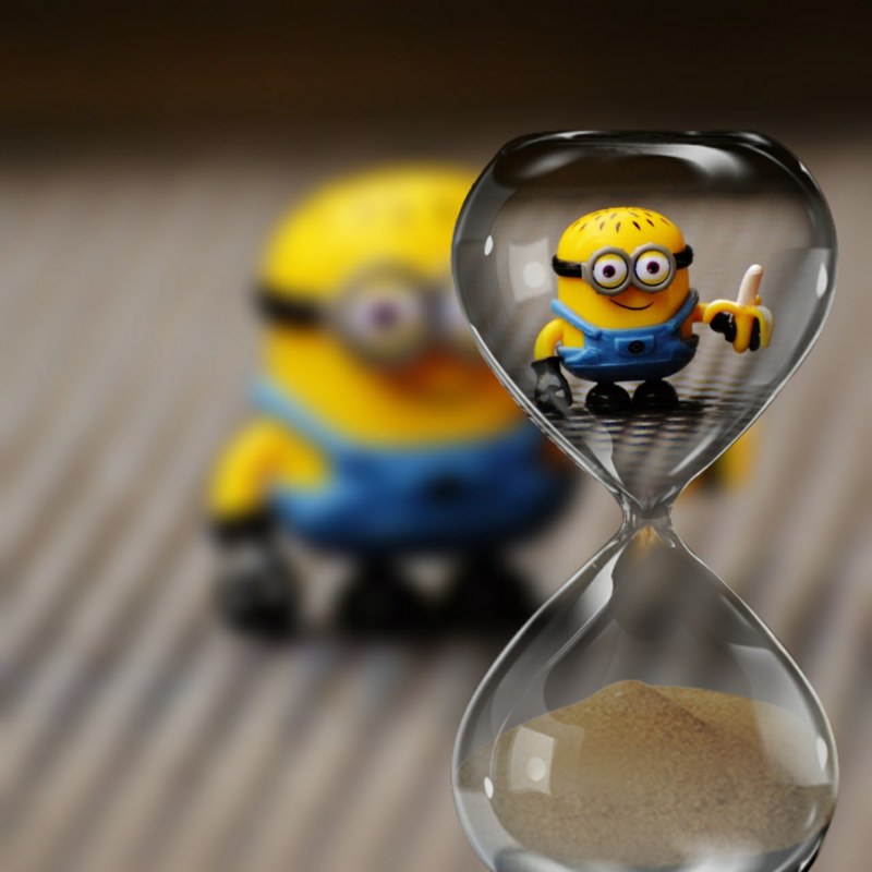 minion funny toys children hourglass cute yellow 4k