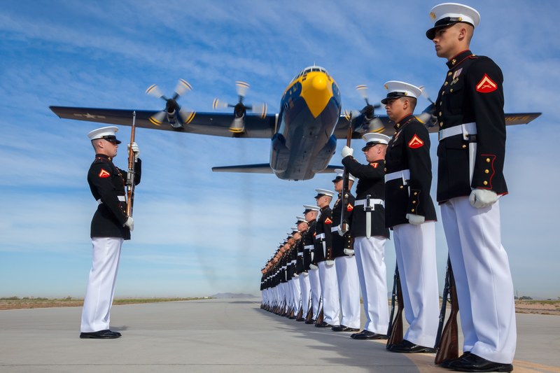 military usa marines drill silent platoon 4k