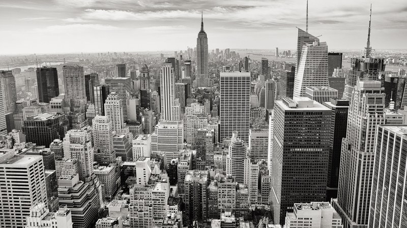 manhattan empire state building new york city 4k