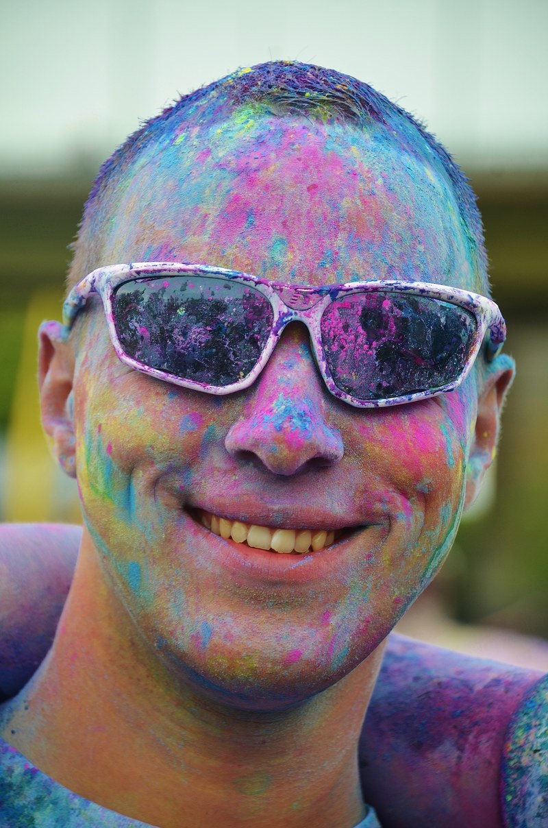 man boy colorful painted male funny celebration 4k