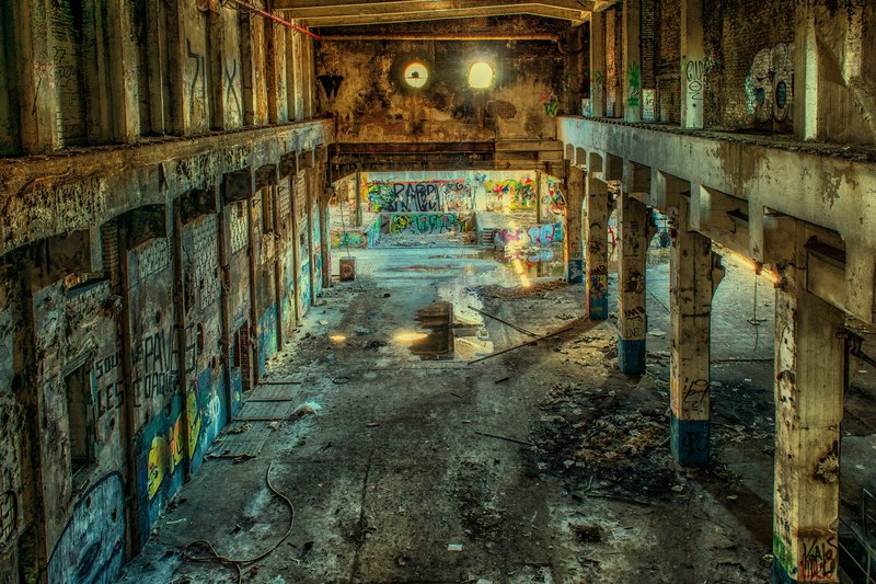 lost places factory hall leave pforphoto lapsed 4k