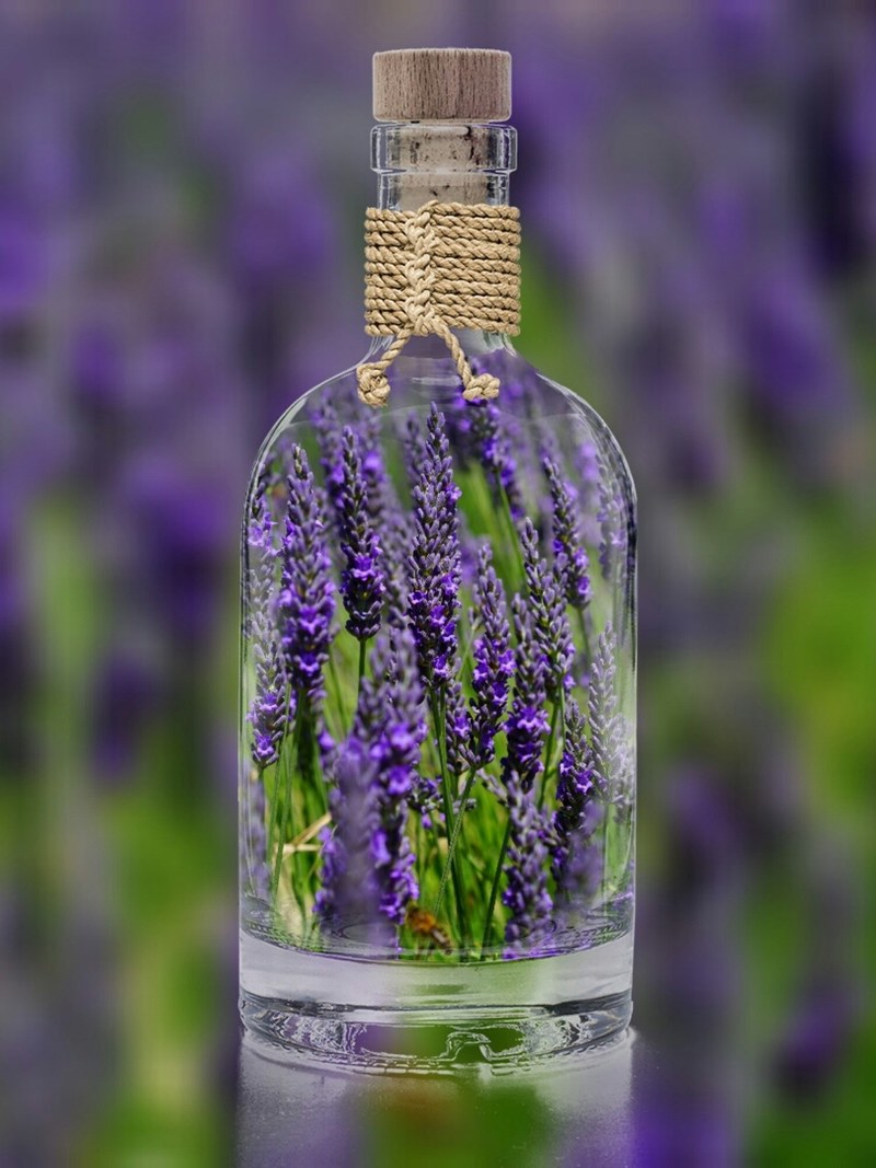 lavender bottle plant spring purple nature field 4k