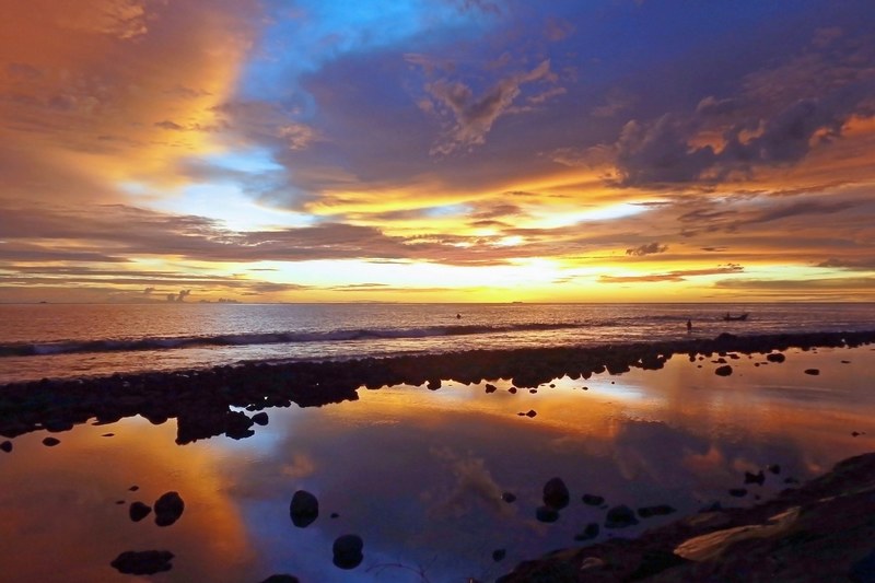 landscape sunset natural clouds beautiful sky 4k