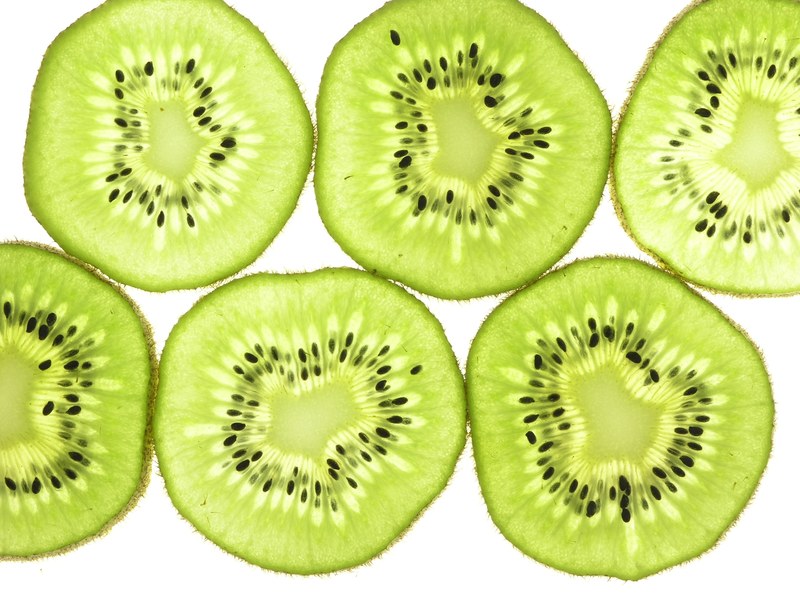 kiwi fruit slices thin back lit closeup food kiwi 4k