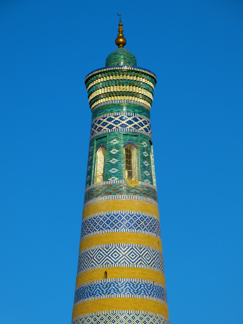 khiva kihva minaret chodja islam minaret 4k