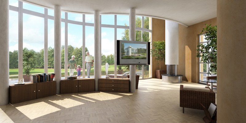 interior villa rendering visualization architecture 4k