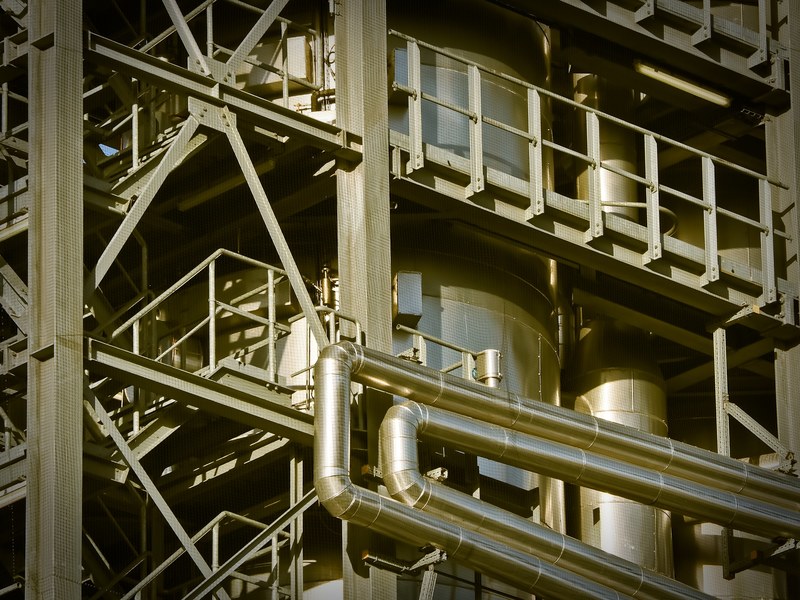 industry factory industrial plant metal 4k