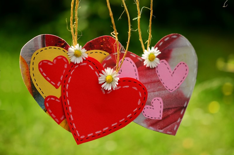 heart cord suspended love together love symbol 4k