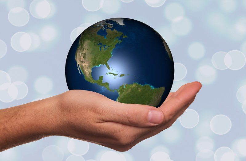 hand keep globe earth continents usa america 4k
