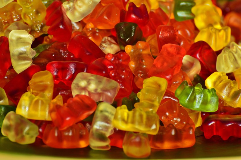 gummibär gummibärchen fruit gums bear delicious 4k