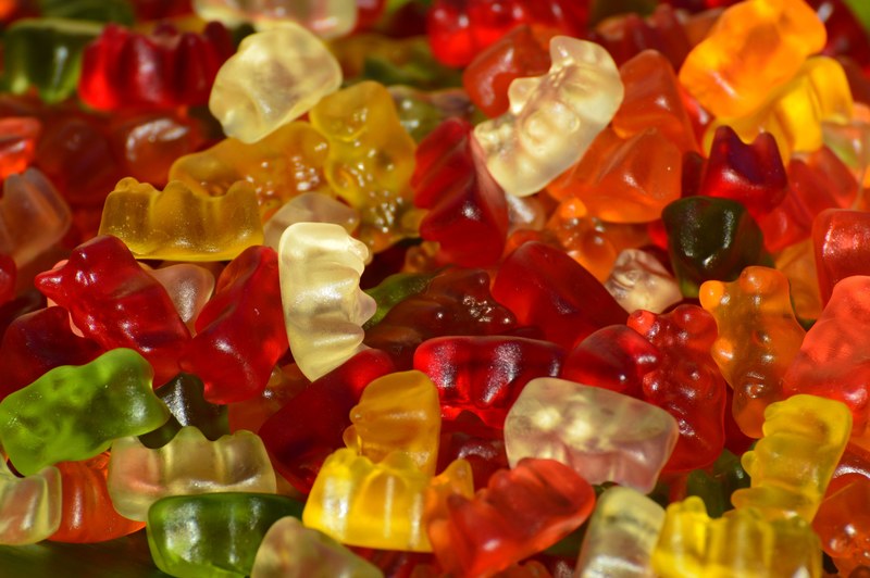gummibär gummibärchen fruit gums bear delicious 4k