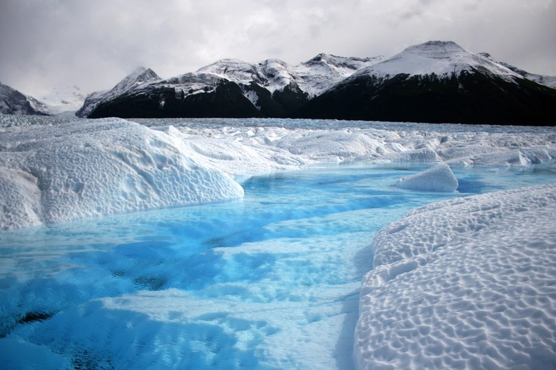 glacier argentina patagonia mountains landscape 4k