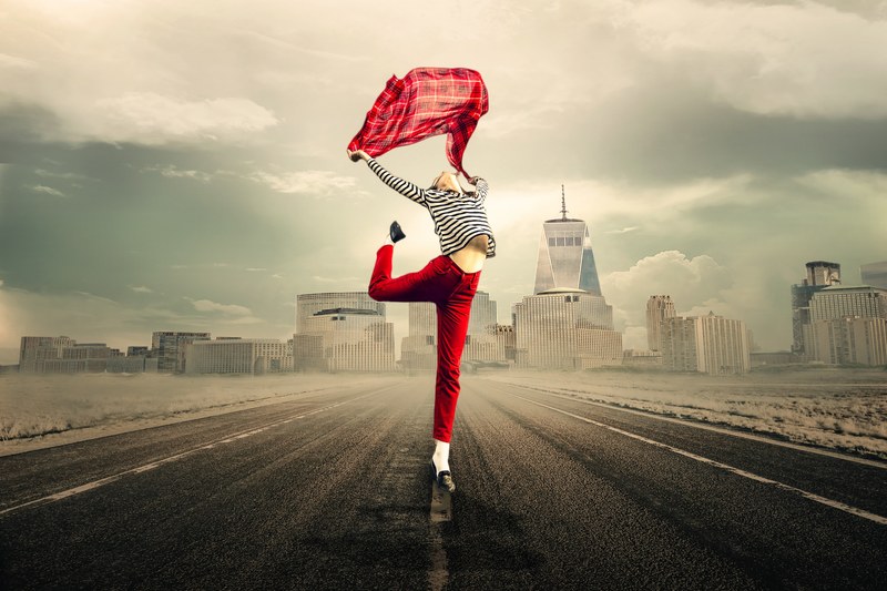 girl woman joy of life jump free freedom 4k