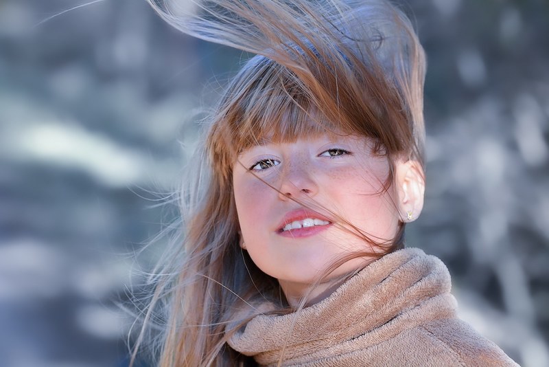 girl person human female face hair hair flying 4k