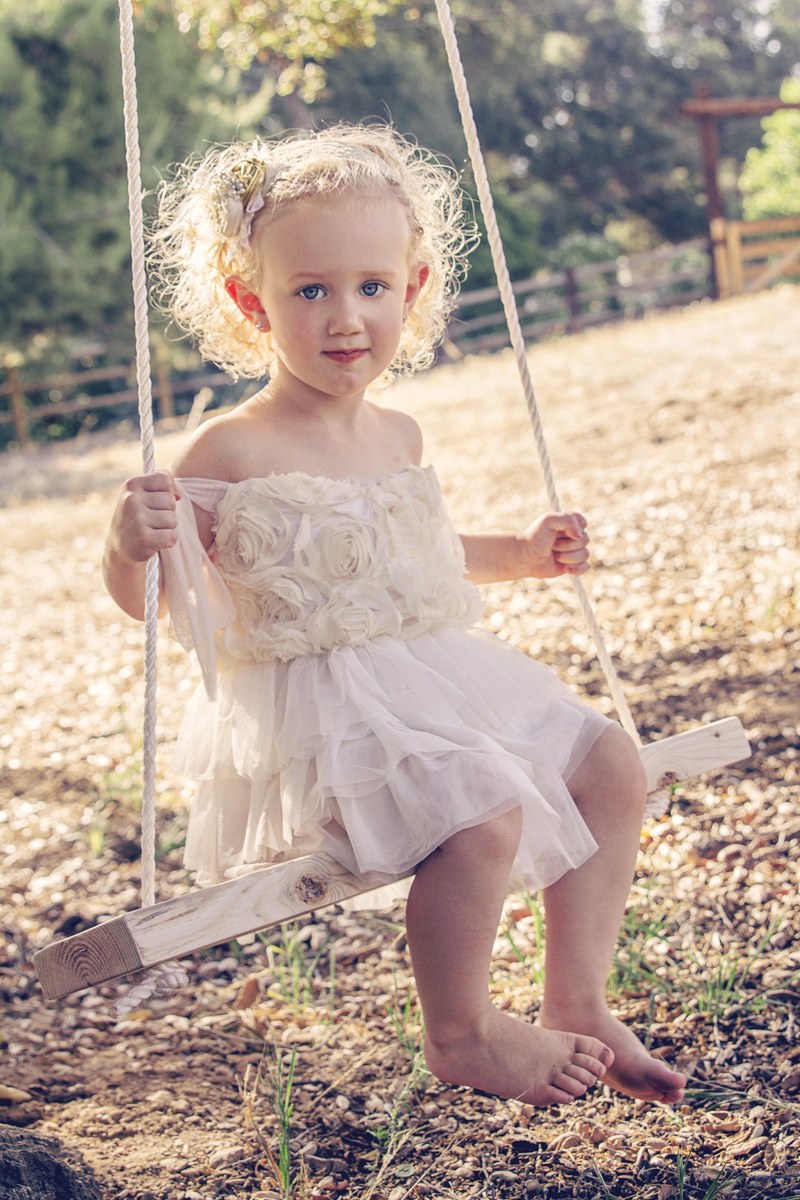 girl tree swing swing tree nature summer fun 4k
