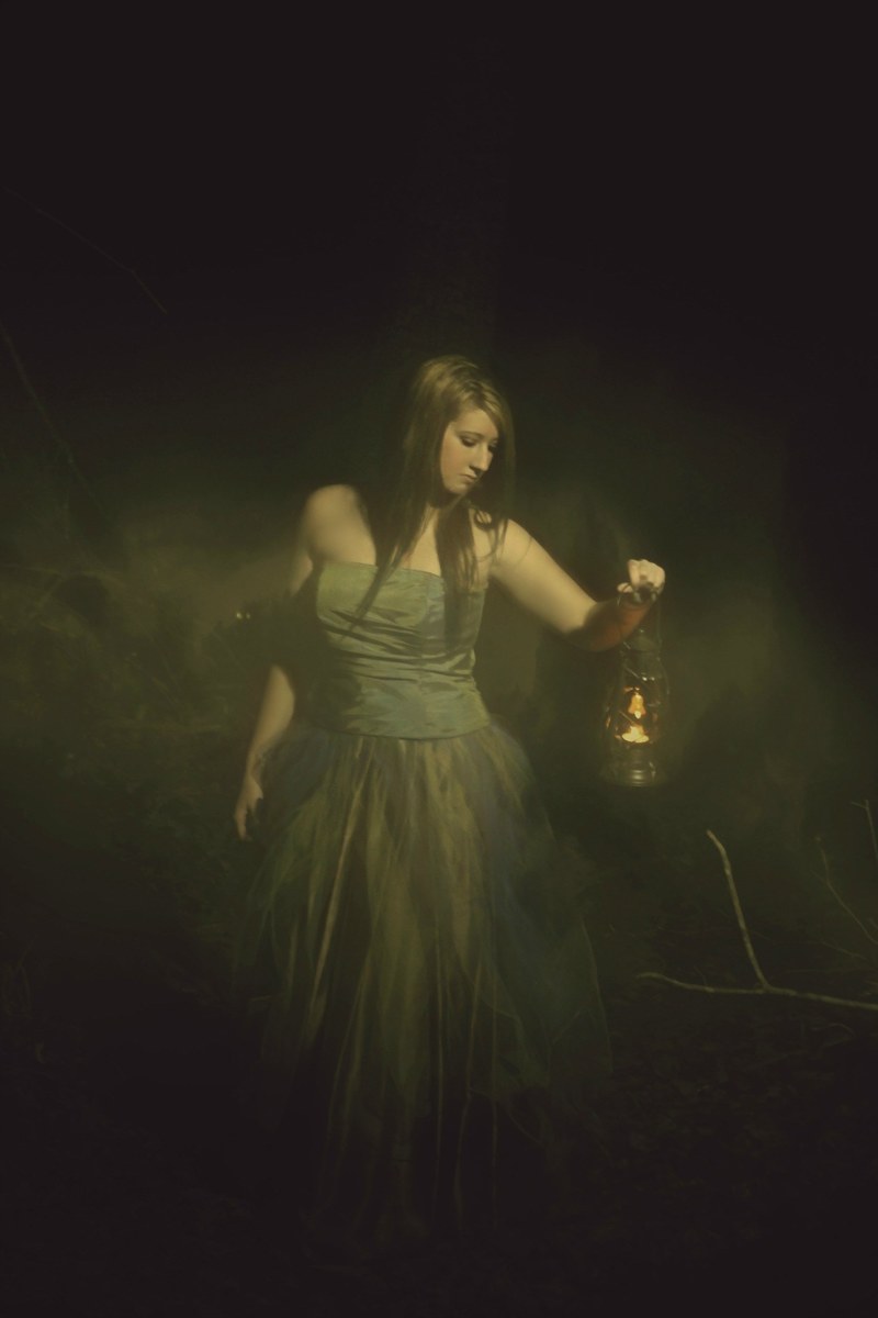 girl nighttime lantern portrait woman young black 4k