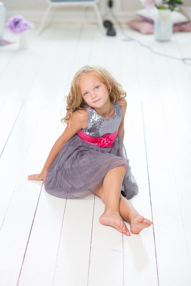 girl sitting young room posing white cute happy 4k
