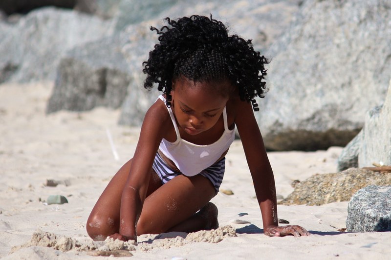 girl child black african afro american 4k