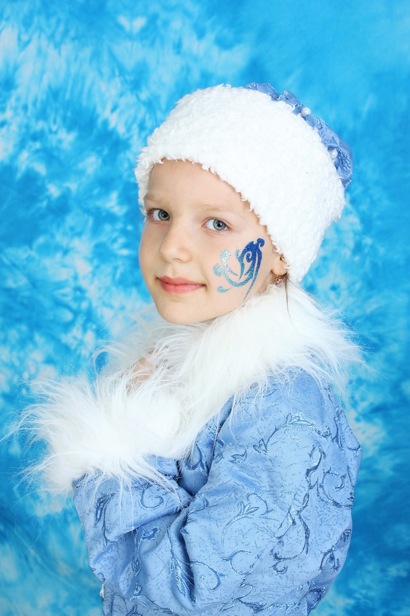 girl snow maiden new years eve winter 4k