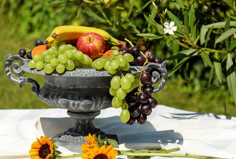 fruit bowl shell fruit fruits healthy food summer 4k