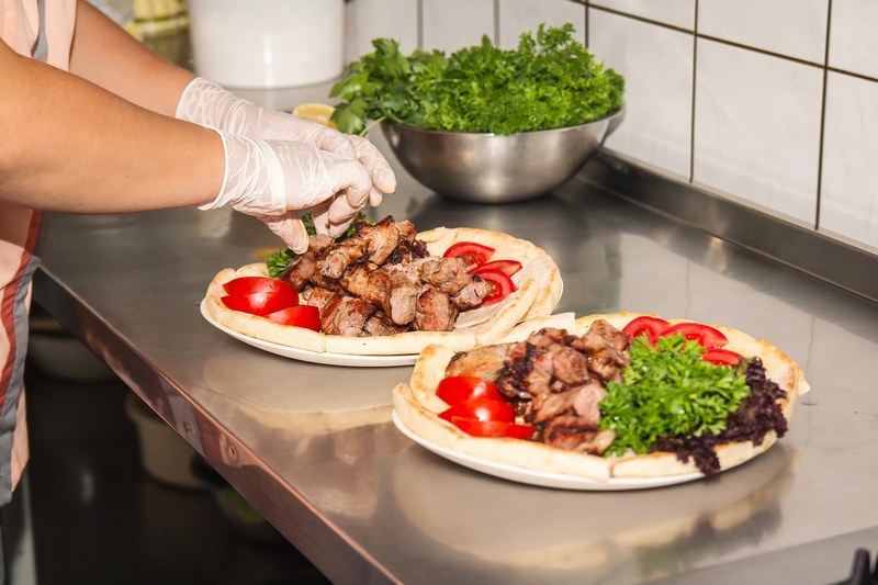 food meat shish kebab fried meat kitchen cook 4k