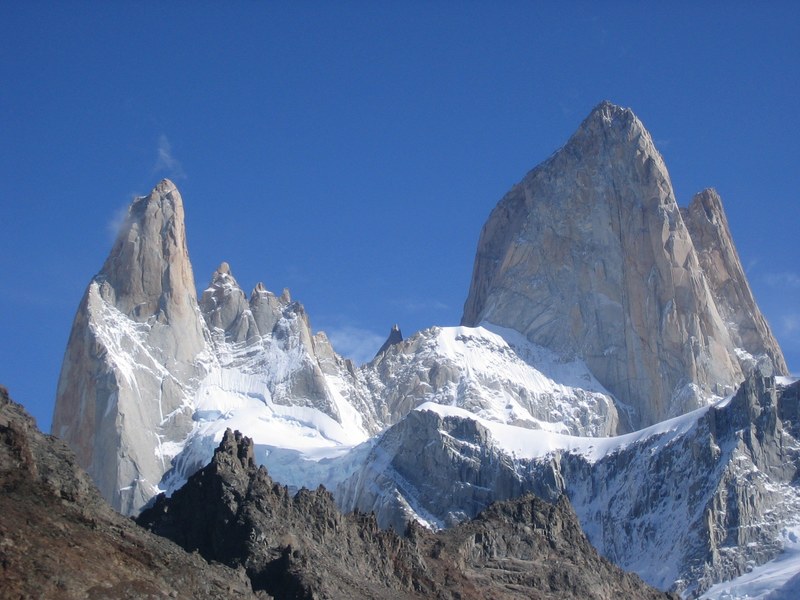 fitz roy cerro torre mountains argentina 4k