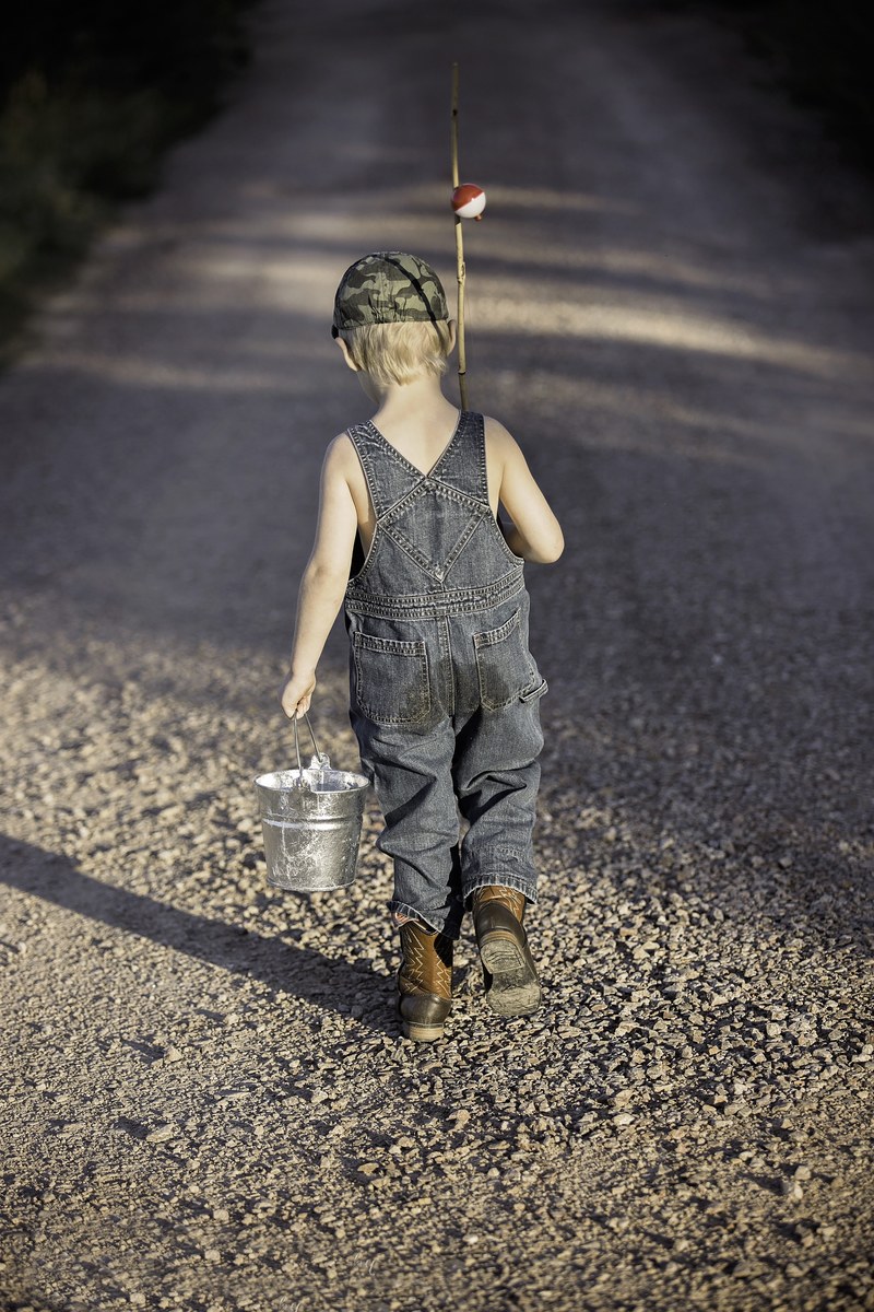 fishing boy fishing rod child male fisherman 4k