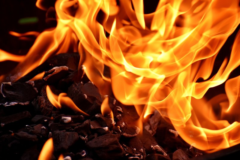 fire flame carbon burn hot mood campfire 4k