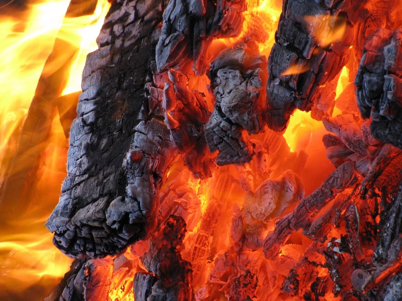 fire burning flame hot burn campfire 4k