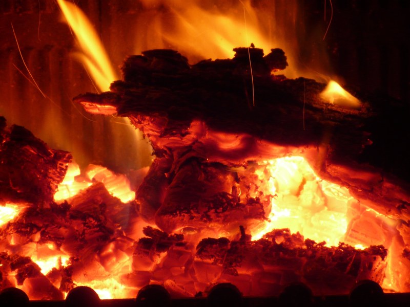 fire embers heat flame hot barbecue burn 4k