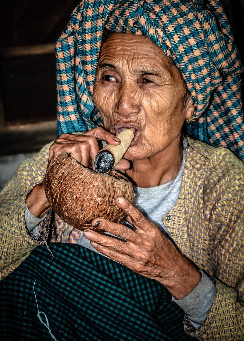 face woman portrait myanmar burma old 4k