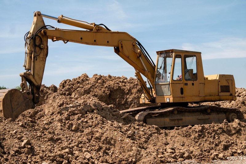 excavators site vehicle construction work 4k